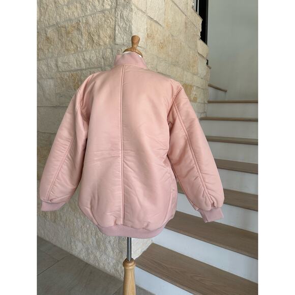 Sezane Riche Bomber Coat in Powder Pink M 38 US 6 - Picture 7 of 11